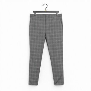 ✨ZARA Stretchy Plaid Slim Fit Trousers Size L